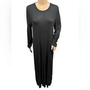 ATM Anthony Thomas Melillo Modal Jersey Seamed Black Maxi Dress Size L